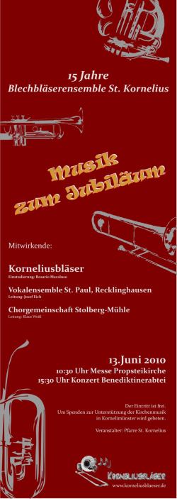 Plakat zum Jubiläum