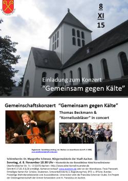 Einladung zum Konzert "Gemeinsam gegen Kälte"